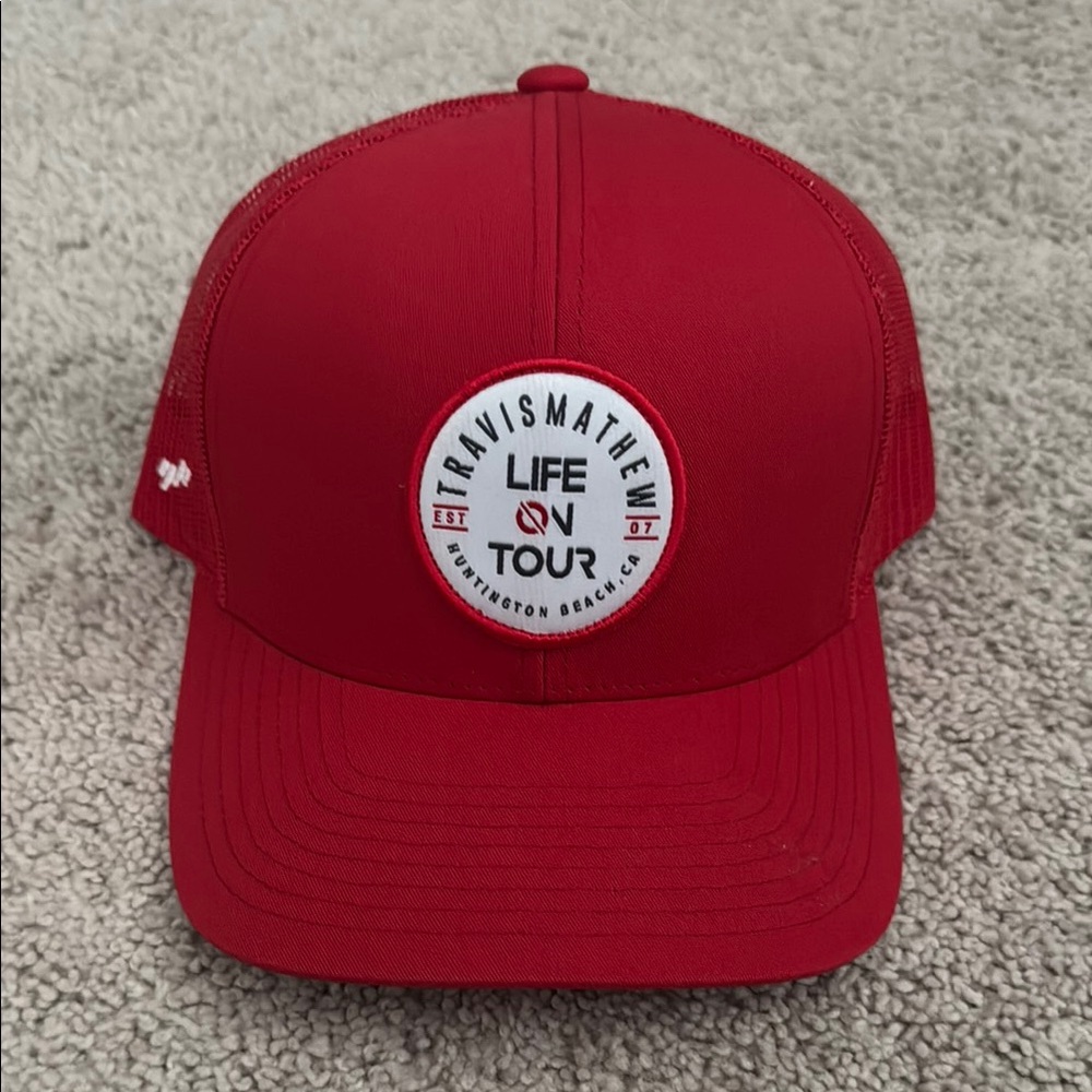 TravisMathew Red Baseball Cap
